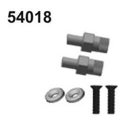 Amewi 54018 Radmitnehmer Set vorne 22mm orange (39883770)