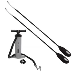 Gumotex Universal Set (2x Doppelpaddel + 1x Pumpe) - STK - grau/schwarz