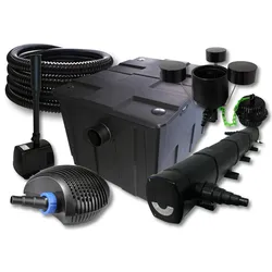 SunSun, Brunnen + Gartenteich, TeichFilter Set 60000l 72W UVC,40W Pumpe Schlauch Skimmer Springbrunnen