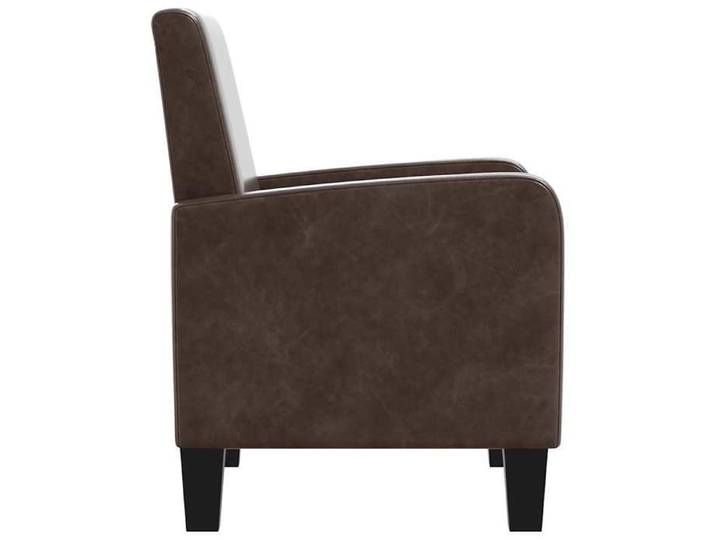 Chaise simple - Brun - Fauteuil SALON - Marron Similicuir 61x60x79.5 cm F8501