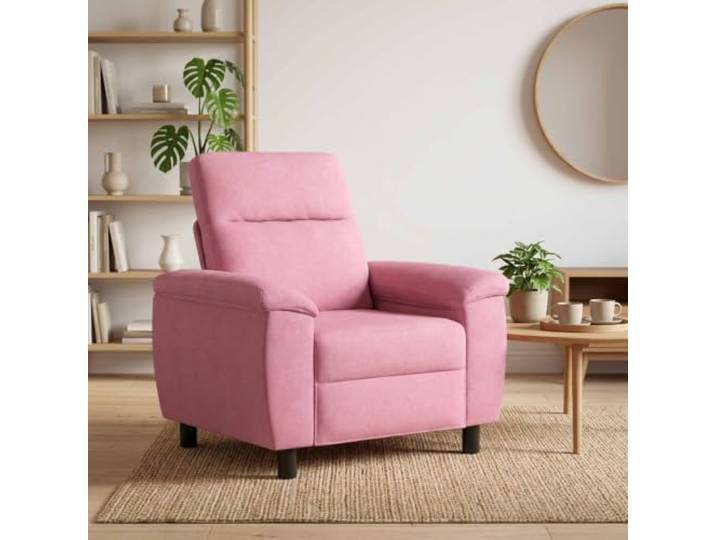 Sofa Rosa 95 x 90 x 95 cm Stoff Metallrahmen,Polyesterbezug,Armlehnen mit Stoff,Kissen-Rücken-Design,leicht abwischbar