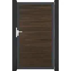 KAHRS Solid BPC-Zauntor Universal, Walnuss, 4x180x100 cm, 1-flügelig, Alu-Rahmen DB703