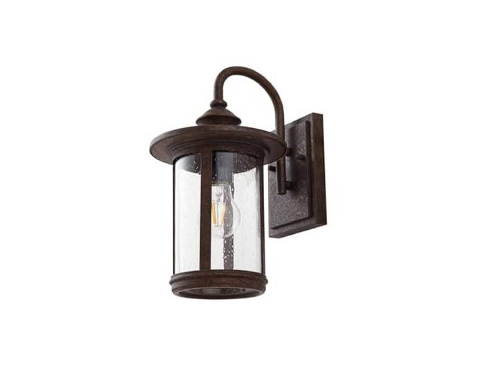 Lindby Applique Exterieur Zayn à intensité variable (Antique\, Classic) en Marron Aluminium (1 lampe\,à E27) Murale Luminaire Lampe Jardin Eclairage