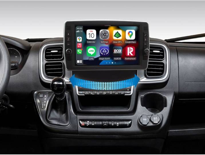ALPINE X903D-DU8S 9-Zoll-Navisystem Fiat Ducato 8, Apple CarPlay Android Auto Autoradio (Freisprecheinrichtung)