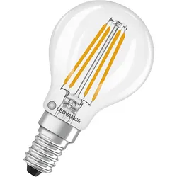 LEDVANCE LED-Tropfenlampe E14 827, klar LEDCl.P60FP5.9W827C