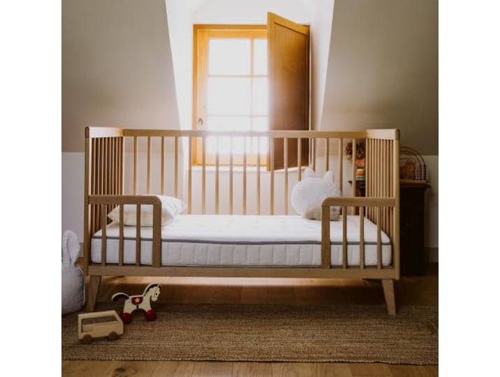 Kadolis – Baby-Matratze Evo R 60x120x12 cm – Taschenfedern, Naturlatex, waschbarer Bezug