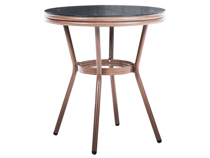 BISTROTISCH 70/70 cm Sicherheitsglas Grau Rifreddo
