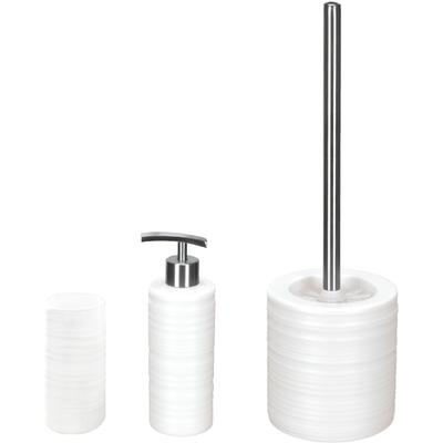 Badaccessoire-Set KLEINE WOLKE "Sahara", weiß, Stein, Badaccessoires-Sets