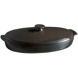 Emile Henry Keramik Papillote Form / Dampfgarer - 2,2 l - schwarz