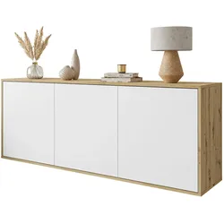 KOMMODE SANAYI Hängend Eiche Artisan/Matte Weiß