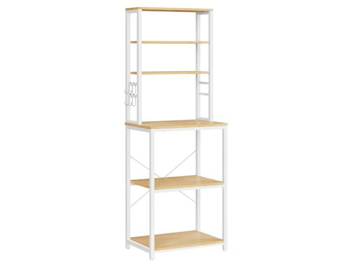 Étagère de cuisine micro onde rangement 60 x 40 x 167 cm doré et blanc