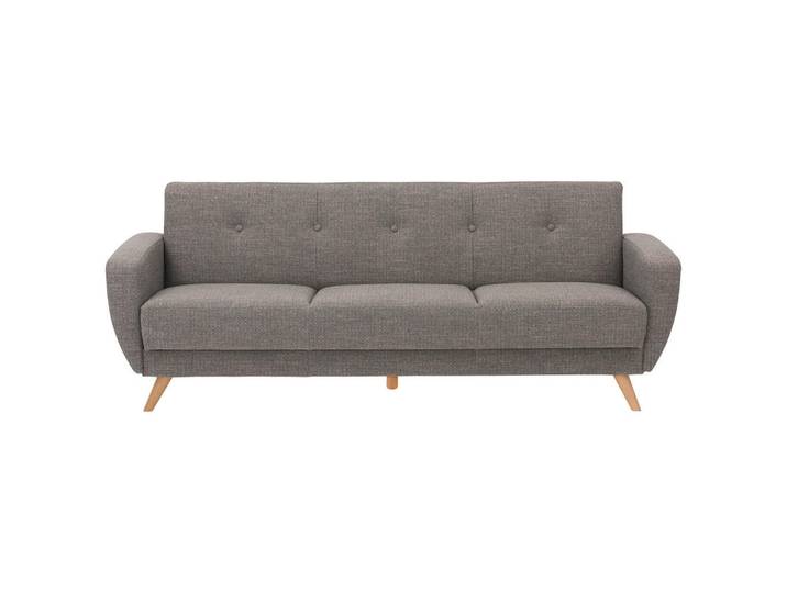 Max Winzer Schlafsofa, Grau, Holz, Buche, 230x85x82 cm, Goldenes M, Made in Europe, Rücken echt, Wohnzimmer, Sofas & Couches, Schlafsofas