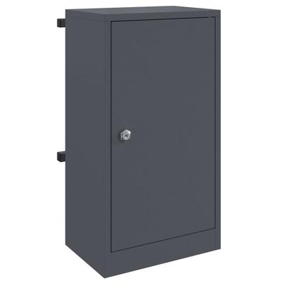 DELUKE Briefkasten FELS mit Speicher Anthrazit 30x20x55 cm Stahl | Postkasten Nachrichtenkasten für Briefe und Zeitungen