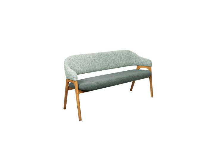 Linea Natura Sitzbank, Grün, Holz, Eiche, massiv, 168x84x56 cm, Esszimmer, Bänke, Sitzbänke