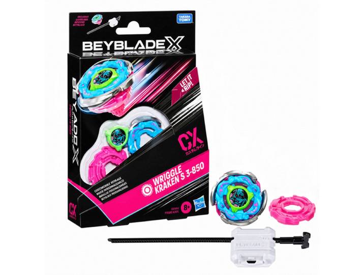HASBRO Beyblade X CX Kit de Démarrage Wriggle Kraken S 3-850 Toupie et Lanceur