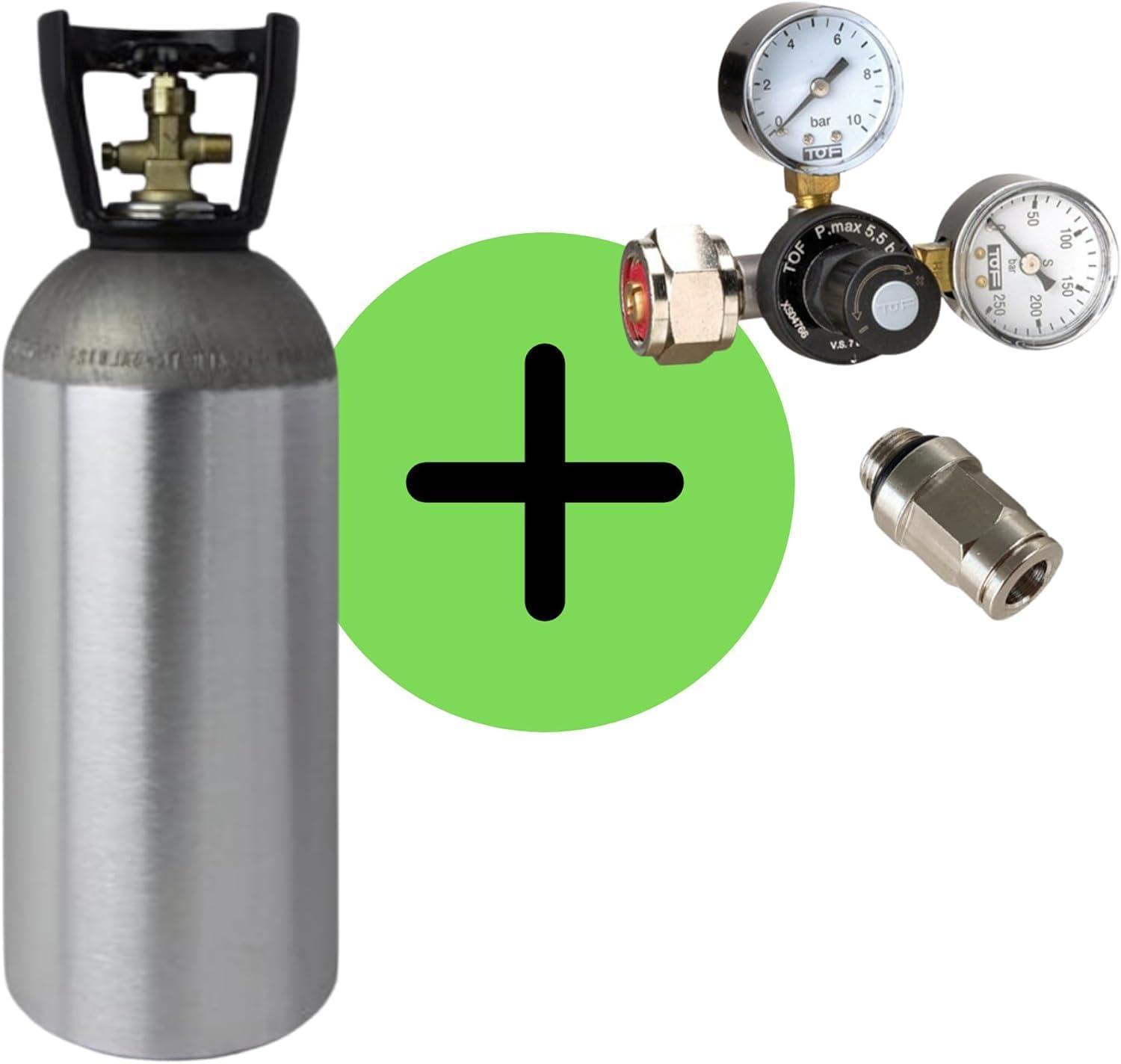 CO2 Druckminderer mit 2 kg CO2 Flasche für Quooker System