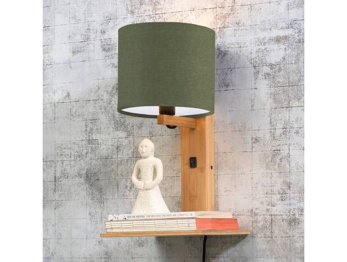 Good & Mojo Wandlampe Andes, Holz hell, für Wohn- / Esszimmer, Bambus, Design, Wandleuchte, Wandlampe Innen