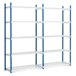 Paperflow, Kellerregal, Anbau-Schwerlastregal RangEco grau blau