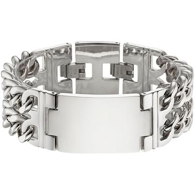 Edelstahlarmband BRUNO BANANI "Schmuck", silber (edelstahlfarben), Armbänder, Damen, 21cm, Edelstahl, Edelstahlarmband