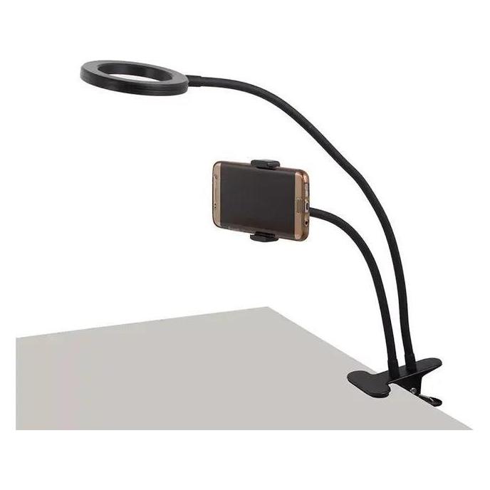 Elight TF Schreibtischklammer Live-Stream-Selfie 11 cm Ring-LED-Licht mit Blitz, biegsames 30 cm langes (ELIGHT)