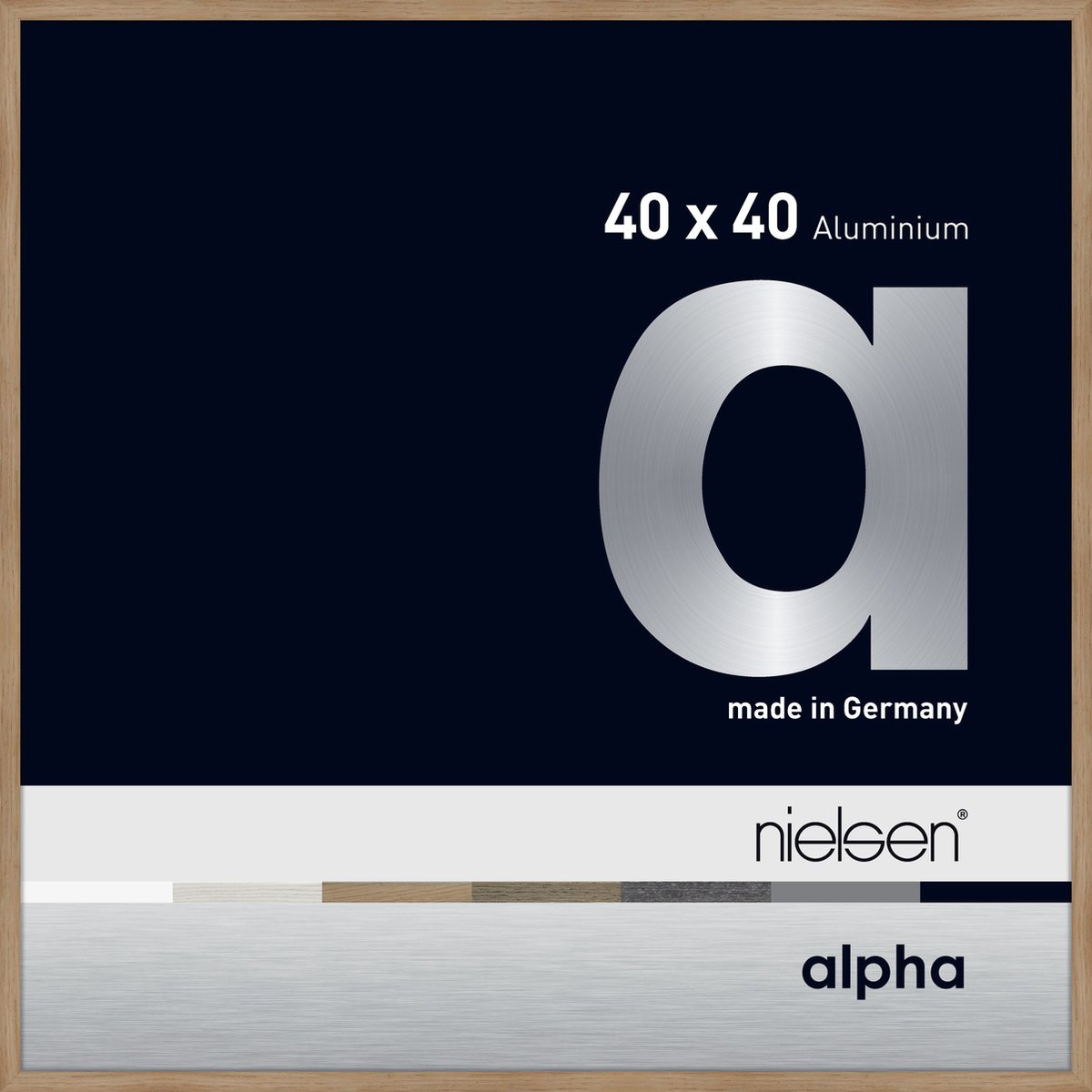 Nielsen Alpha Aluminium Wissellijst Oak 40x40cm