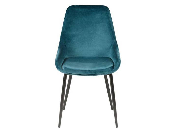 Chaise en velours bleu