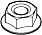 Dornbracht 6-kt.Mutter m. Flansch DI 09231008090 12x12x6