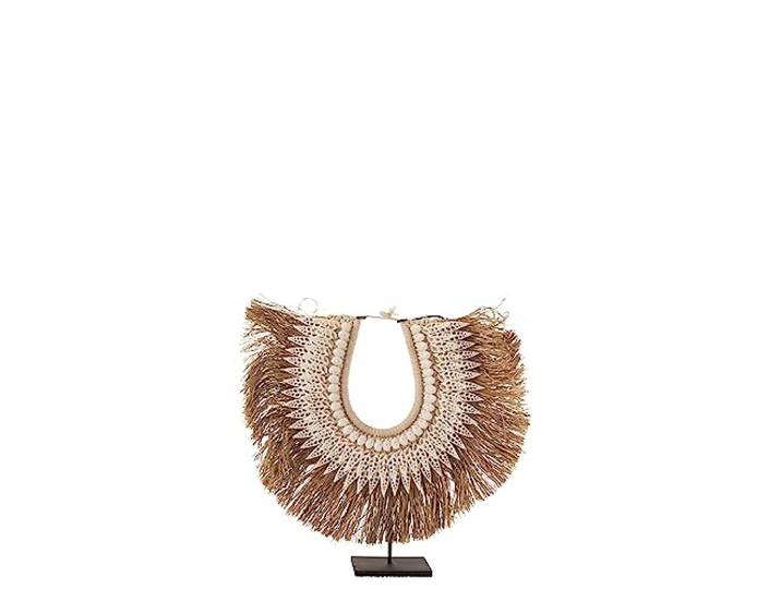 J-Line Ketting+Staander Dora Schelpen/Zeegrass Wit Large