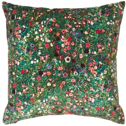 KISSENHÜLLE Samt 46/46 cm – Italienische Gartenlandschaft