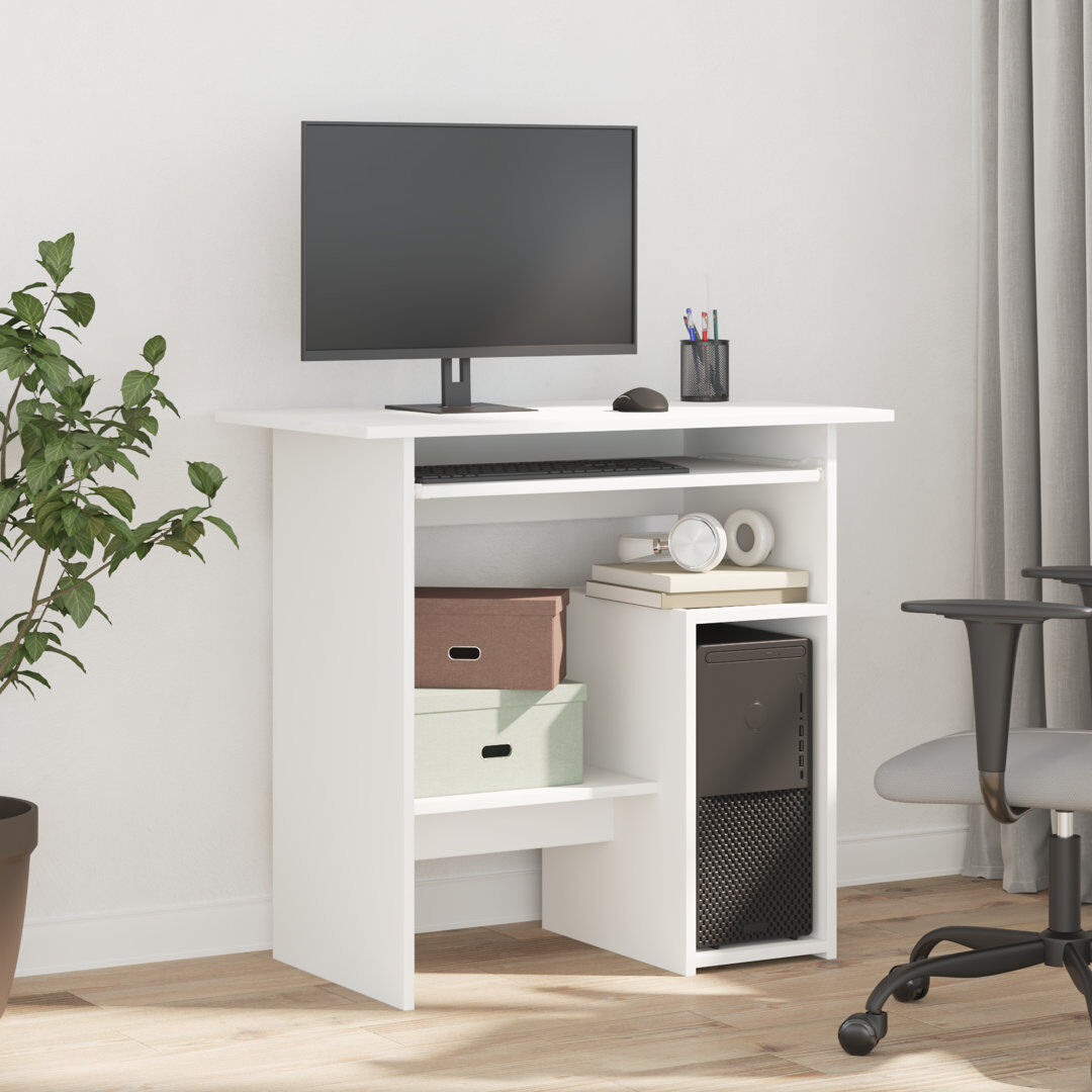 17 Stories Desk Engineered Wood White