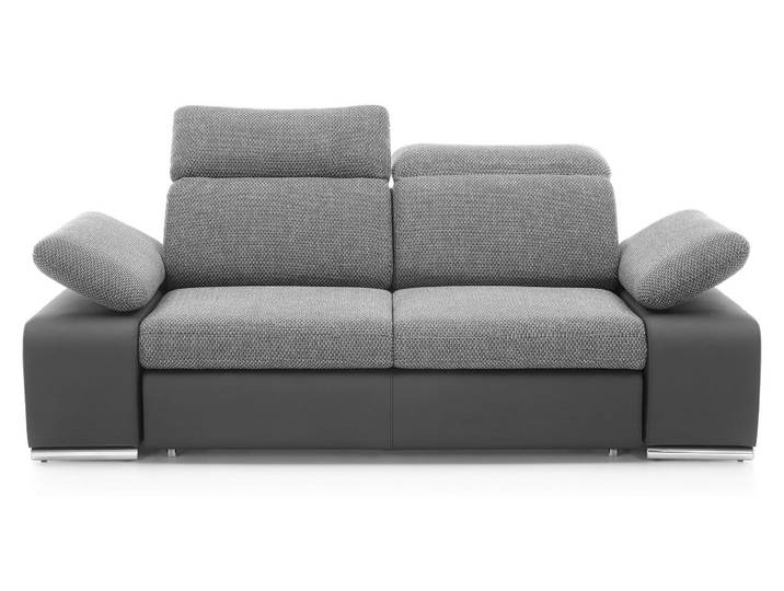 Sofa TRENTO Modisches Sofa für Wohnzimmer, Bequem Wohnzimmersofa, Couch, Soffa, Geflochtener Stoff – Grau PUENTE 11