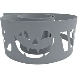 zaun|zu® Sichtschutzstreifen PREMIUM Happy Halloween Zaun Fenstergrau 2,55m