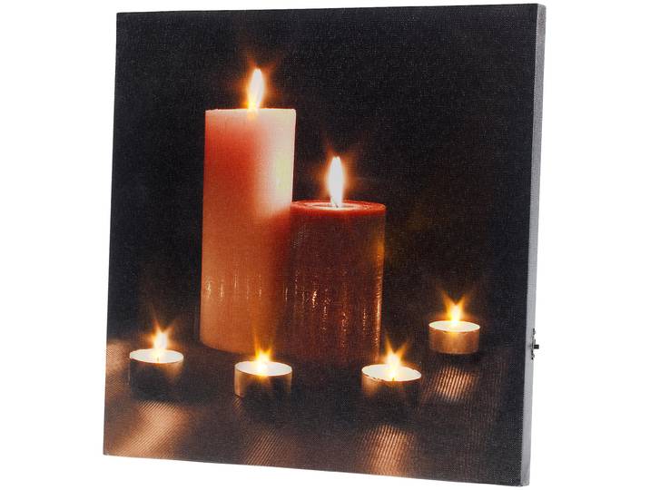 LED-Leinwandbild mit romantischem Kerzenflackern Modern Times