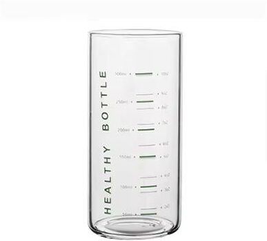 Inspired Finds Graduated Glass Cup Clear Measuring Drinking Glass For Coffee Tea Milk And Juice green