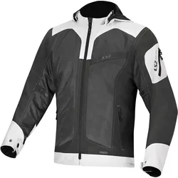 LS2 Bolton Air, Textiljacke wasserdicht - Schwarz/Hellgrau - XL