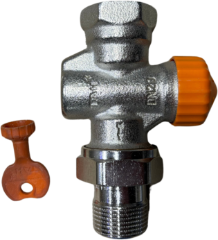 Heimeier Thermostat-Ventilunterteil 3912-03.000 Durchgang, DN 20, mit automatischer Durchflussregelung