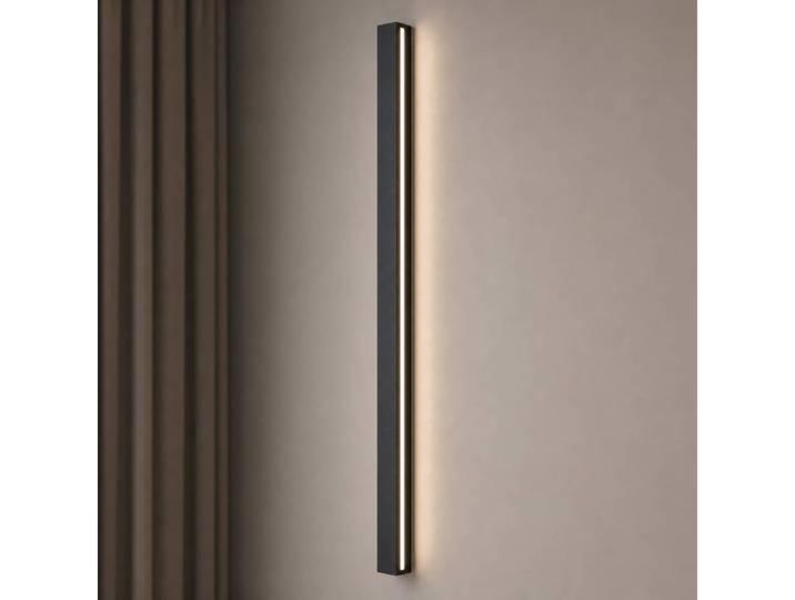 Wandlampe Kinsley Lucande, dimmbar, schwarz, für Wohn- / Esszimmer, Metall, Modern, Wandleuchte, Wandlampe Innen