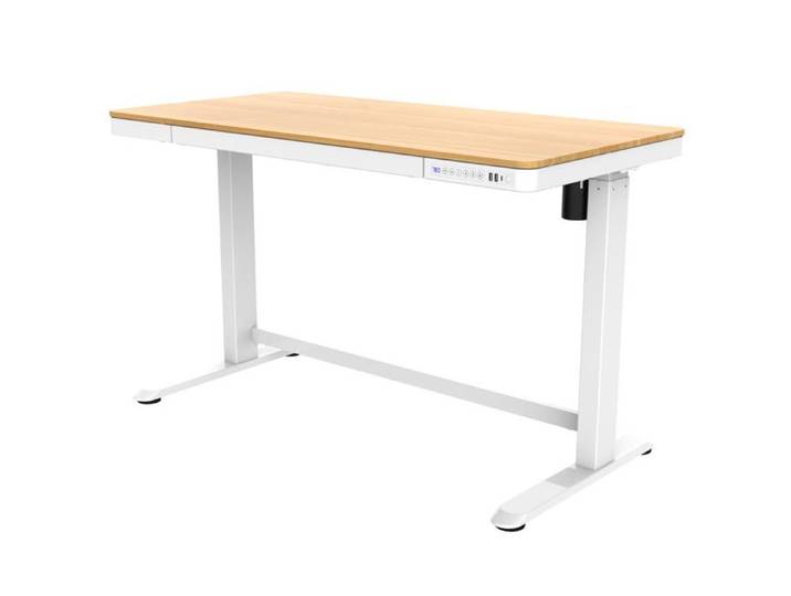 Bureau éléctrique / bureau à domicile - 120x60 cm - Chêne blanchi - Blanc
