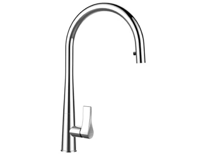 SCHOCK Küchenarmatur GOTA Chrom – Hochdruck Armatur mit ausziehbarer Schlauchbrause und Standard Norm-Anschlüssen