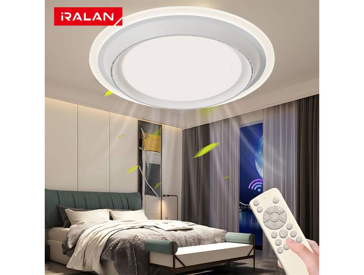 Ventilateur de plafond d'intelligence moderne avec lumière LED cacher la lame télécommande gradation ventilateur de plafonnier économie d'énergie pour ventilateur de chambre
