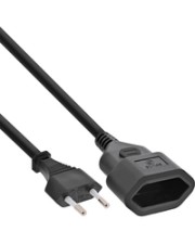 InLine Euro-Verlängerung Eurostecker an Eurokupplung schwarz 1m Audio/Multimedia Strom/Netzteil Video/Analog 1 m (16681S)