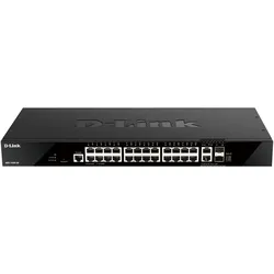 D-Link 28-P Smart Managed Switch (28 Ports), Netzwerk Switch, Schwarz