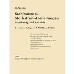 Stahlmaste für Starkstrom-Freileitungen, Fachbücher von W. Taenzer