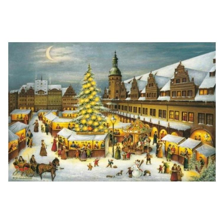 Olewinski & Tochter 2916 - Weihnachtspostkarte "Leipzig Weihnachtsmarkt" (2916)
