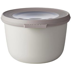 Mepal Frischhaltedose Cirqula rund, aus Kunststoff, 0,5 Liter, Multischüssel, Nordic white, luftdicht
