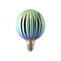 Flair LED-Lampe E27 ORIENTAL GLOBE THEBEN purple dimmbar Strukturglas Sigor