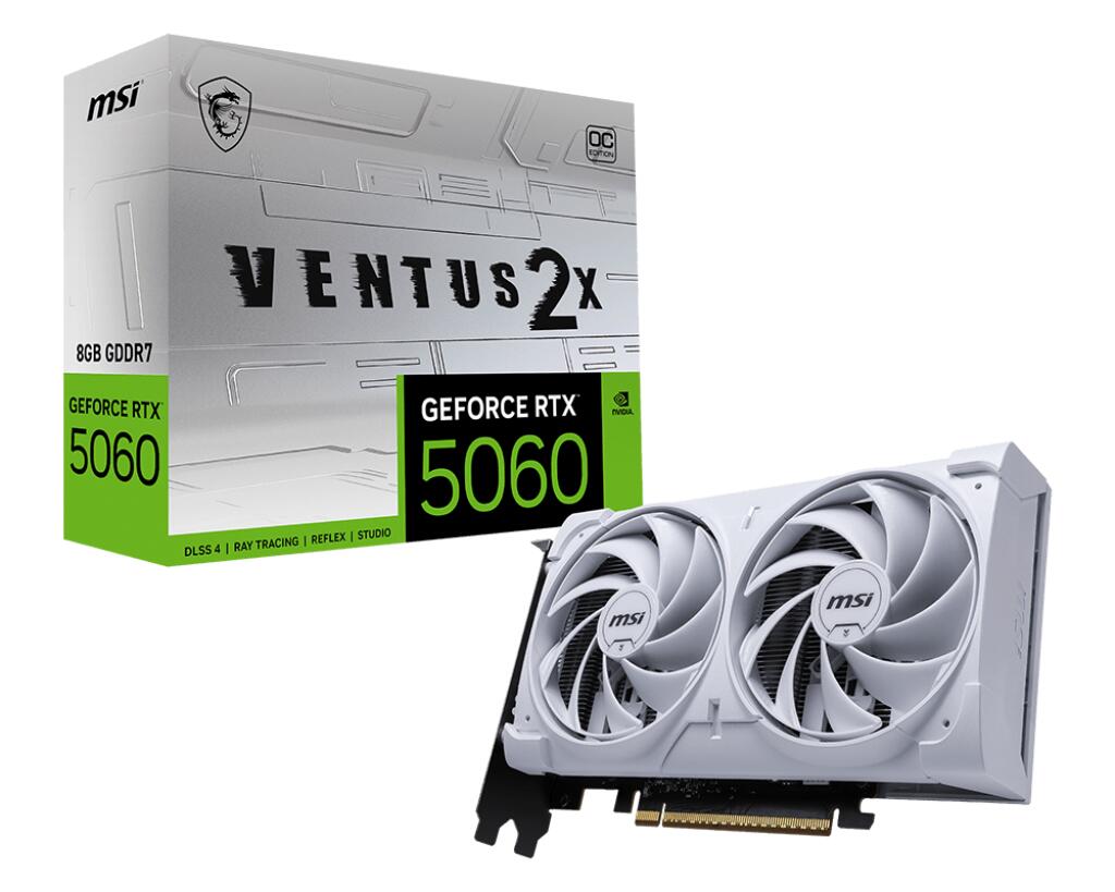 MSI GeForce RTX 5060 8G VENTUS 2X OC WHITE 8GB GDDR7 V537-003R