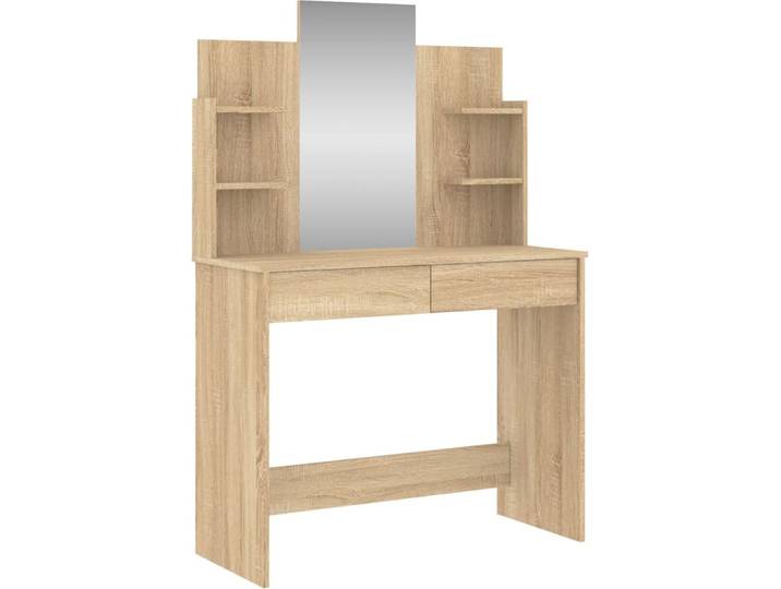 vidaXL Coiffeuse avec miroir Chêne Sonoma 96x39x142 cm