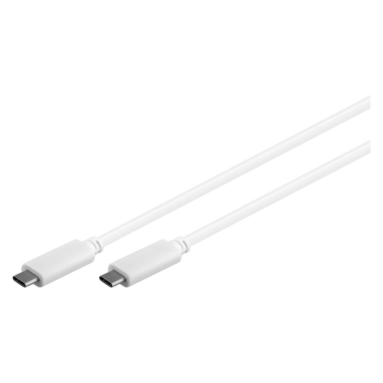 MicroConnect USB-C Gen2 cable, white. 2m (2 m, USB 3.2 Gen 2) (USB3.1CC2W)