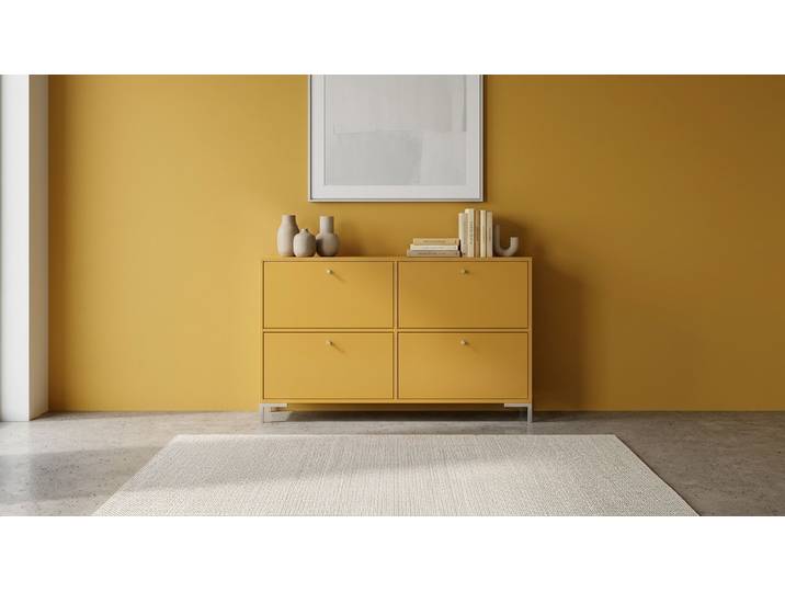 Gelbes Sideboard nach Maß MDF Lackiert Verkehrs­gelb